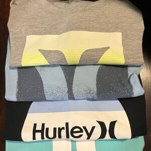Bundle Set of Four Boys Hurley Shirts Size M 10-12